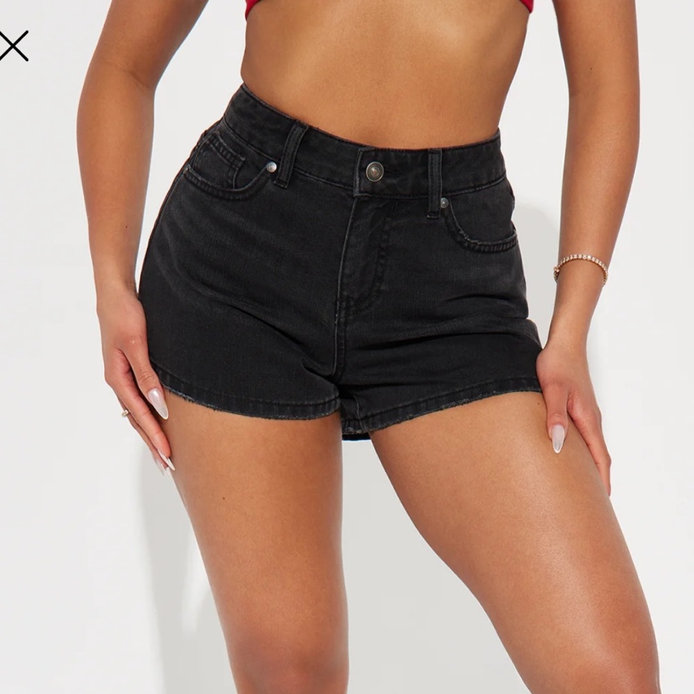 Fashion Nova Black Jean Shorts